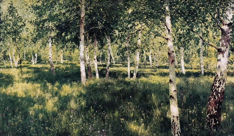 Isaac Levitan Birch Forest Spain oil painting art